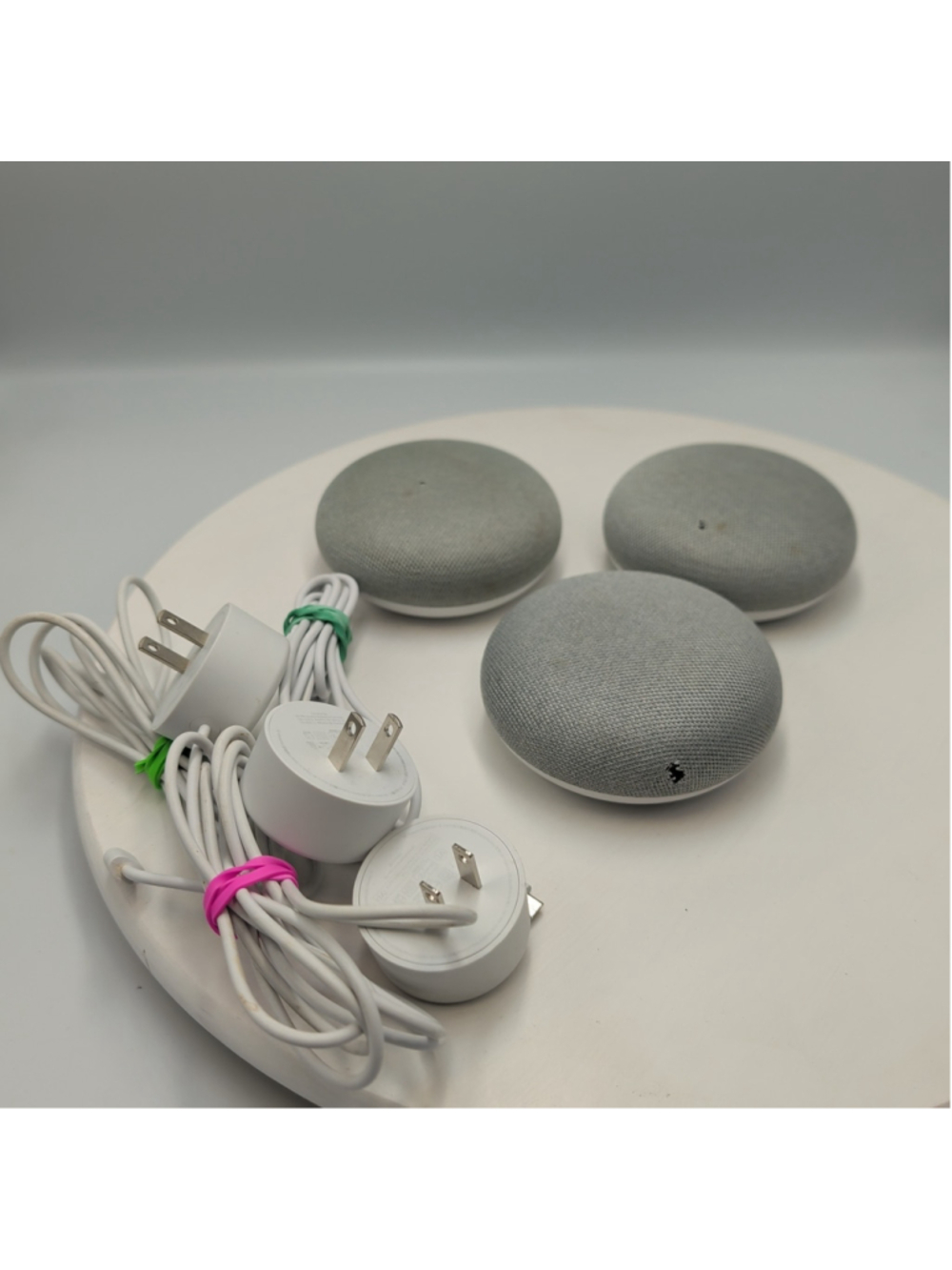 Google Nest Home Mini Smart Speakers H0A 1st Gen Grey Bluetooth Cosmetic Damage
